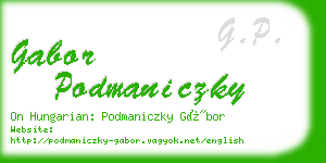 gabor podmaniczky business card